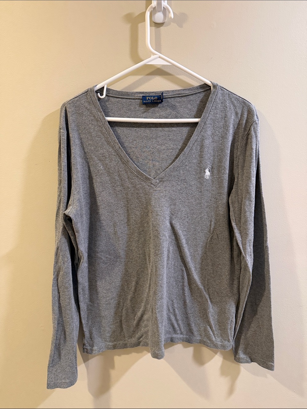 Ralph Lauren Gray Crewneck Tee with Blue Label